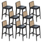 Contemporary Style Low Back Solid Wood Armless Bar Stool for Home Black 8 Piece Set Clearhalo 'Bar Furniture' 'Bar Stools' 'bar_stools' 'furn' 'furn_bar_stools' 'Furniture' 'Kitchen & Dining Furniture' 7763827