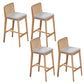 Contemporary Style Low Back Solid Wood Armless Bar Stool for Home Wood 4 Piece Set Clearhalo 'Bar Furniture' 'Bar Stools' 'bar_stools' 'furn' 'furn_bar_stools' 'Furniture' 'Kitchen & Dining Furniture' 7763832