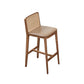 Contemporary Style Low Back Solid Wood Armless Bar Stool for Home Walnut 1 Piece Clearhalo 'Bar Furniture' 'Bar Stools' 'bar_stools' 'furn' 'furn_bar_stools' 'Furniture' 'Kitchen & Dining Furniture' 7763839