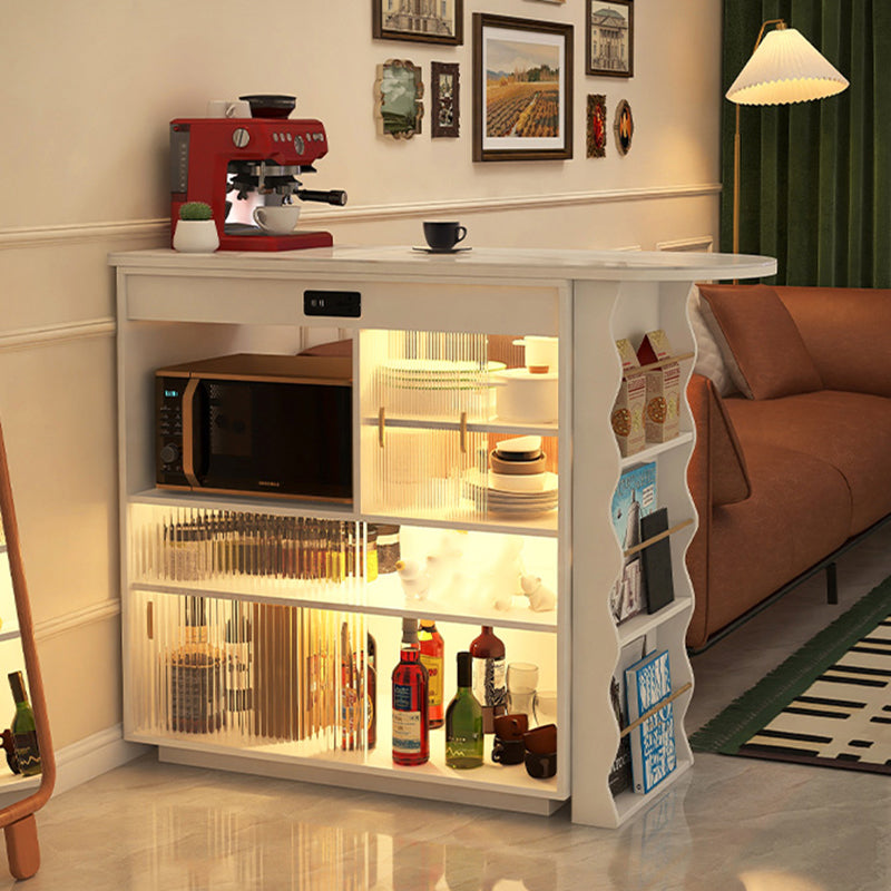 Style contemporain 1/2 pièces Table de bar spécialisée en pierre pour le salon