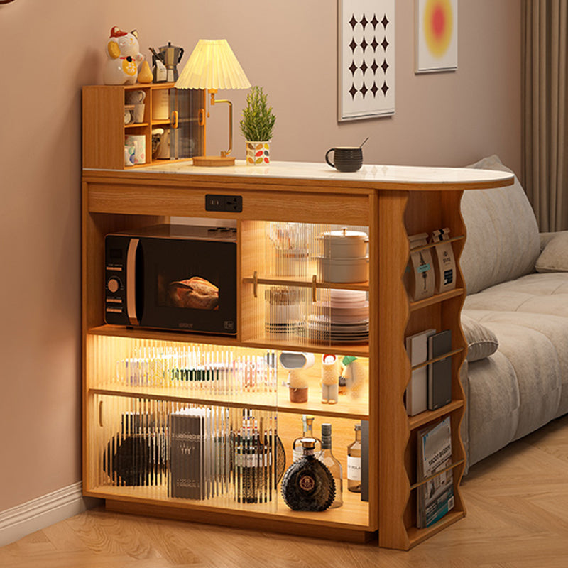 Style contemporain 1/2 pièces Table de bar spécialisée en pierre pour le salon