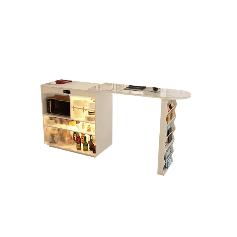 Style contemporain 1/2 pièces Table de bar spécialisée en pierre pour le salon