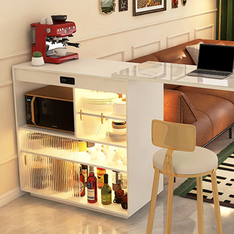 Style contemporain 1/2 pièces Table de bar spécialisée en pierre pour le salon