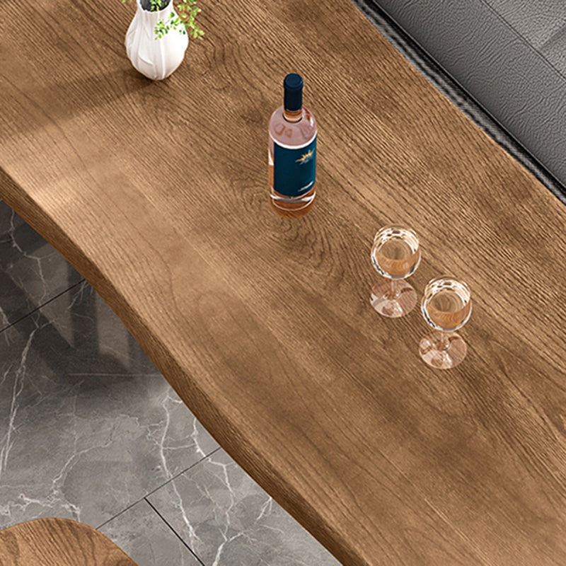 Brown Pine Wood 1/2/3 Pcs Bar Table Set with Wooden Stools for Home