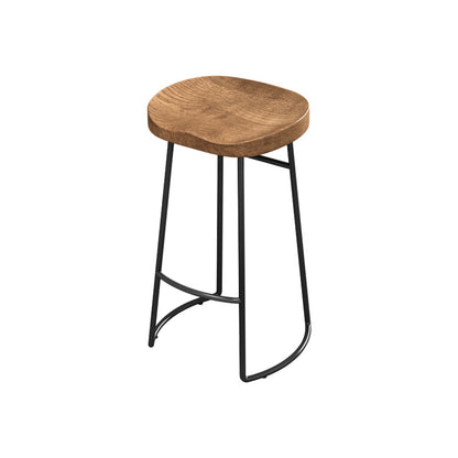 Brown Pine Wood 1/2/3 Pcs Bar Table Set with Wooden Stools for Home