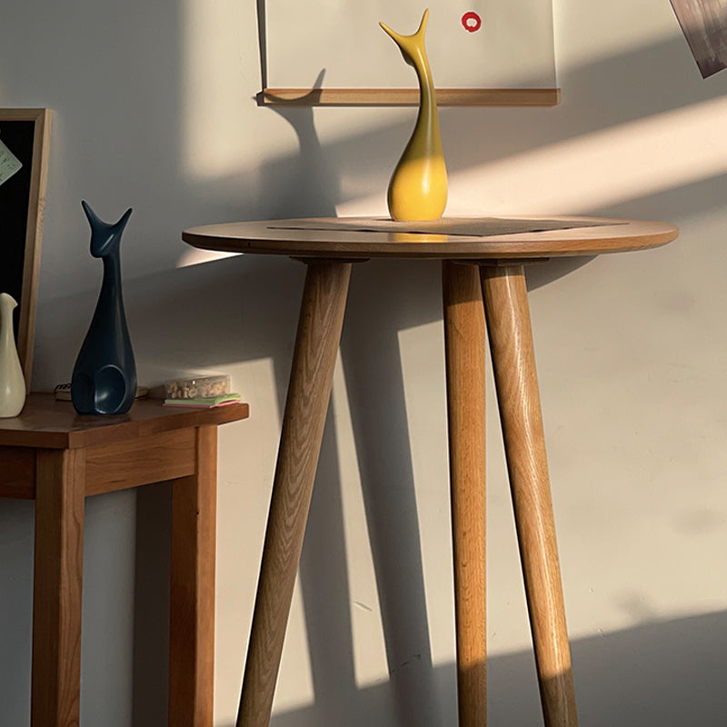 Contemporary Style Solid Wood Round Bar Dining Table for Home Clearhalo 'Bar Furniture' 'Bar Tables' 'bar_tables' 'furn' 'furn_bar_tables' 'Furniture' 'Kitchen & Dining Furniture' 7763971
