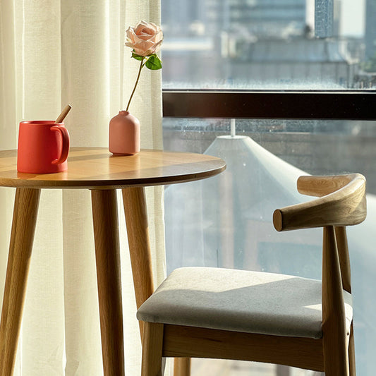 Eigentijdse stijl massieve houten ronde bar eettafel voor thuis