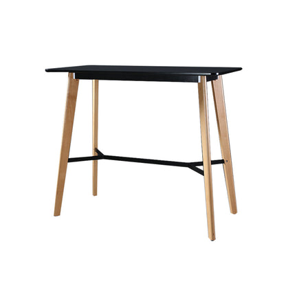 Modern Style Wooden Top Rectangle 4 Legs Bar Dining Table for Home Black Without Chairs Clearhalo 'Bar Furniture' 'Bar Tables' 'bar_tables' 'furn' 'furn_bar_tables' 'Furniture' 'Kitchen & Dining Furniture' 7763981