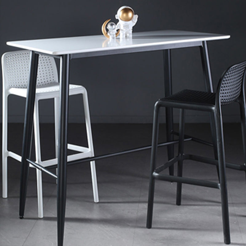 Modern Style Wooden Top Rectangle 4 Legs Bar Dining Table for Home Clearhalo 'Bar Furniture' 'Bar Tables' 'bar_tables' 'furn' 'furn_bar_tables' 'Furniture' 'Kitchen & Dining Furniture' 7763992