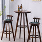 Eigentijdse ronde massief houten bar-eettafel voor thuisgebruik