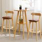 Eigentijdse ronde massief houten bar-eettafel voor thuisgebruik