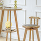 Eigentijdse ronde massief houten bar-eettafel voor thuisgebruik