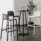 Mesa de comedor con barra superior de madera redonda de estilo contemporáneo para uso doméstico