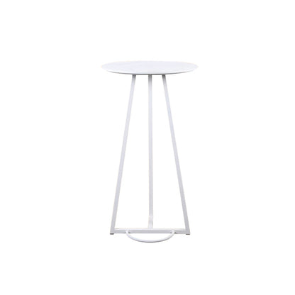Mesa de comedor con barra superior de madera redonda de estilo contemporáneo para uso doméstico
