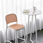Mesa de comedor con barra superior de madera redonda de estilo contemporáneo para uso doméstico
