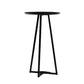 Mesa de comedor con barra superior de madera redonda de estilo contemporáneo para uso doméstico