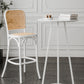 Contemporary Wood Top Round Bar Dining Table with Metal Base Clearhalo 'Bar Furniture' 'Bar Tables' 'bar_tables' 'furn' 'furn_bar_tables' 'Furniture' 'Kitchen & Dining Furniture' 7764041