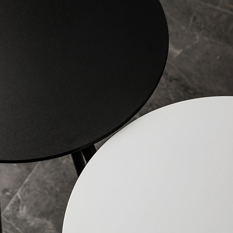 Contemporary Wood Top Round Bar Dining Table with Metal Base Clearhalo 'Bar Furniture' 'Bar Tables' 'bar_tables' 'furn' 'furn_bar_tables' 'Furniture' 'Kitchen & Dining Furniture' 7764043