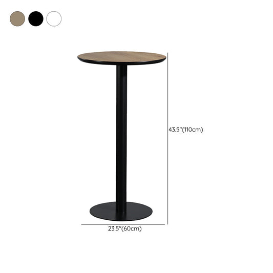 Eigentijdse ronde houten top bar eettafel voor coffeeshop