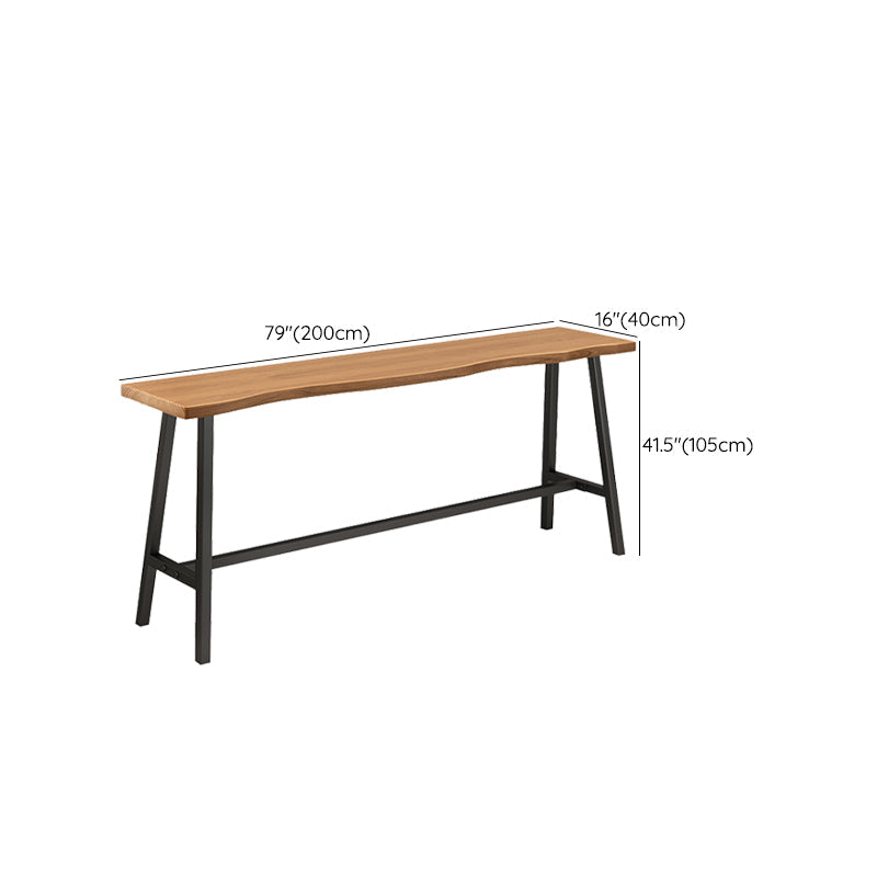Trestle Base Solid Wood Rectangle Bar Table for Kitchen Dining Room Clearhalo 'Bar Furniture' 'Bar Tables' 'bar_tables' 'furn' 'furn_bar_tables' 'Furniture' 'Kitchen & Dining Furniture' 7764077