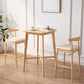 23.6"x23.6"x41.3" Rubberwood Solid Wood Bar Table for Kitchen Dining Room
