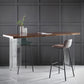 Contemporary Style Solid Wood Top Dining Table with Acrylic Base Clearhalo 'Bar Furniture' 'Bar Tables' 'bar_tables' 'furn' 'furn_bar_tables' 'Furniture' 'Kitchen & Dining Furniture' 7764105