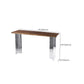 Contemporary Style Solid Wood Top Dining Table with Acrylic Base Clearhalo 'Bar Furniture' 'Bar Tables' 'bar_tables' 'furn' 'furn_bar_tables' 'Furniture' 'Kitchen & Dining Furniture' 7764117