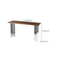 Contemporary Style Solid Wood Top Dining Table with Acrylic Base Clearhalo 'Bar Furniture' 'Bar Tables' 'bar_tables' 'furn' 'furn_bar_tables' 'Furniture' 'Kitchen & Dining Furniture' 7764118