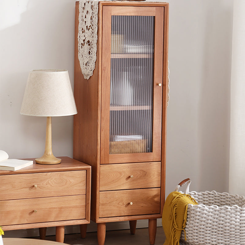 Moderner Stil Massive Holzglas Tür Sideboardschrank mit Lagerschubladen