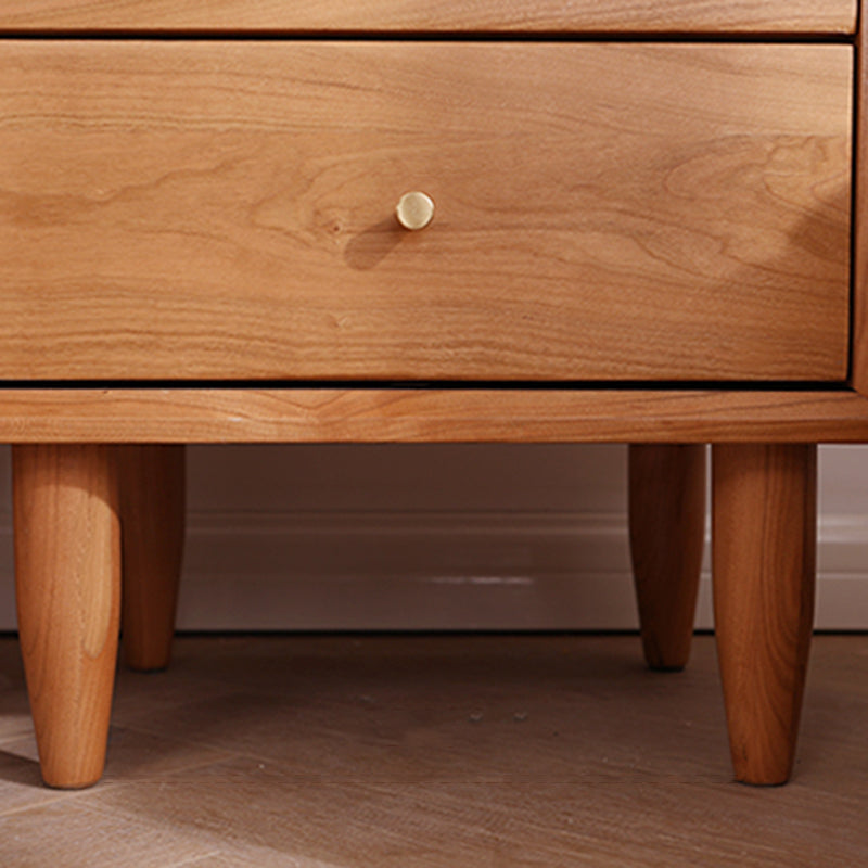 Moderner Stil Massive Holzglas Tür Sideboardschrank mit Lagerschubladen