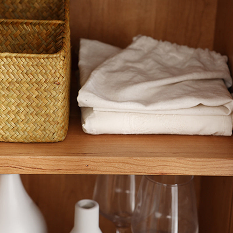 Moderner Stil Massive Holzglas Tür Sideboardschrank mit Lagerschubladen