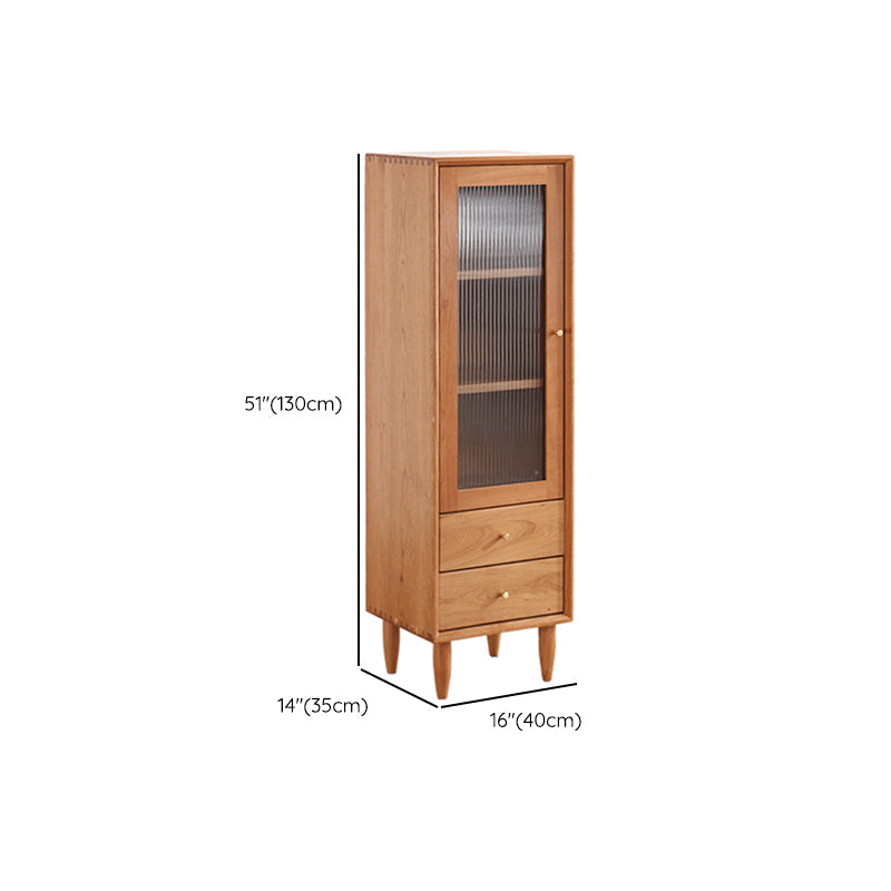 Moderner Stil Massive Holzglas Tür Sideboardschrank mit Lagerschubladen