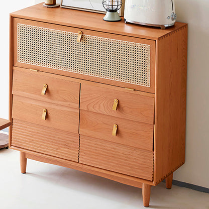 Gabinete aparador de almacenamiento de madera de cereza de estilo nórdico con cajones