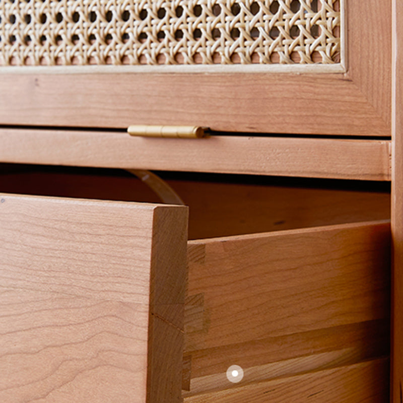 Armadietto di sideboard in legno di ciliegia in stile nordico con cassetti