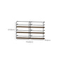 Modern Style Wood and Iron Wall Mounted Wine Rack with Light in Black