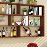 Manufactured Wood Wine Bottle Holder Modern Style Wall Mounted with Shelf Clearhalo 'furn' 'furn_wine_racks' 'Furniture' 'Kitchen & Dining Furniture' 'Wine Racks' 'wine_racks' 7764384