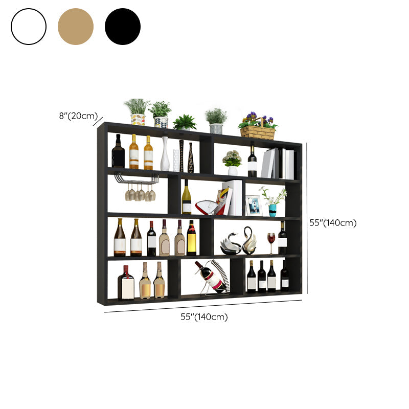 Manufactured Wood Wine Bottle Holder Modern Style Wall Mounted with Shelf Clearhalo 'furn' 'furn_wine_racks' 'Furniture' 'Kitchen & Dining Furniture' 'Wine Racks' 'wine_racks' 7764390
