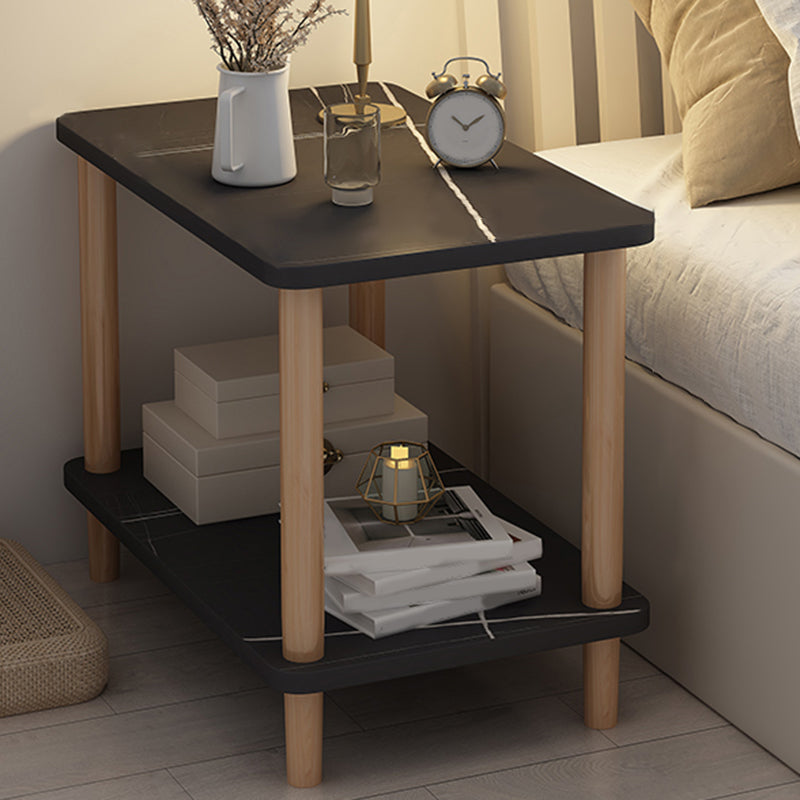 Scaffali scandinavi 2 menomini da tavola di accento 21 "di altezza con le gambe