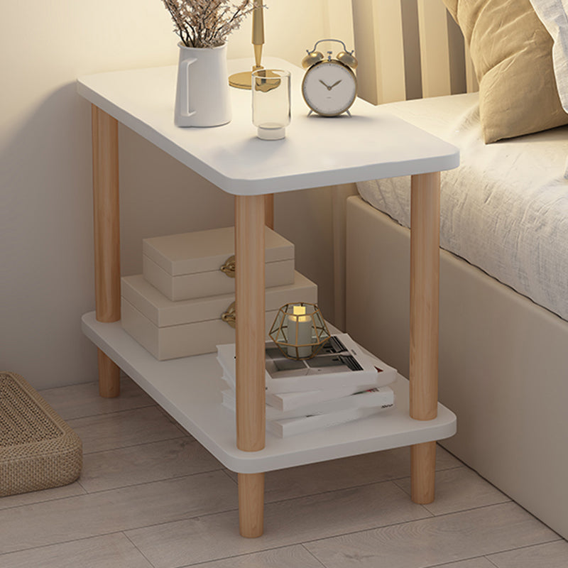 Skandinavische 2 Regale Akzenttisch Nachttisch 21 "groß mit Beinen