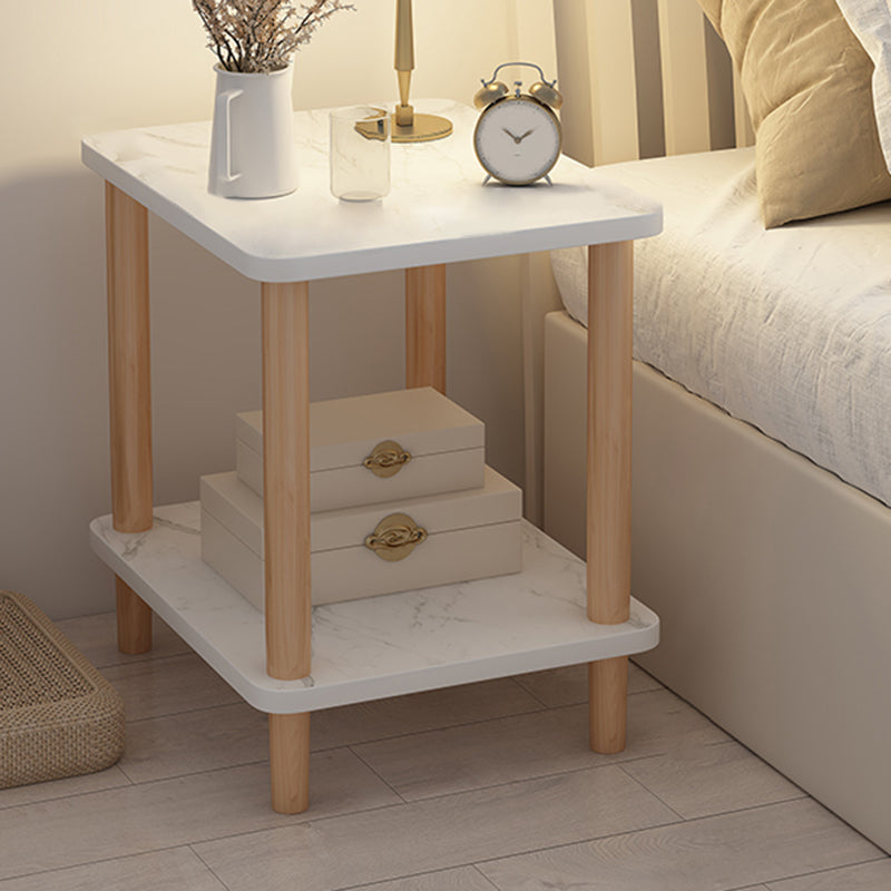 Skandinavische 2 Regale Akzenttisch Nachttisch 21 "groß mit Beinen