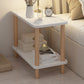 Scandinavian 2 Shelves Accent Table Nightstand 21" Tall with Legs