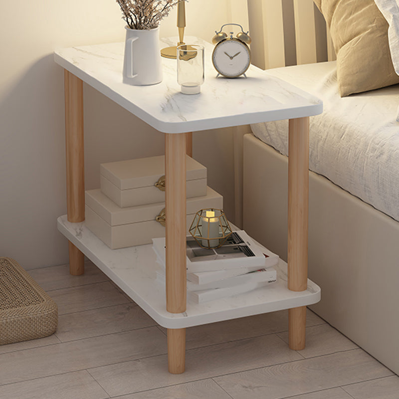 Scaffali scandinavi 2 menomini da tavola di accento 21 "di altezza con le gambe