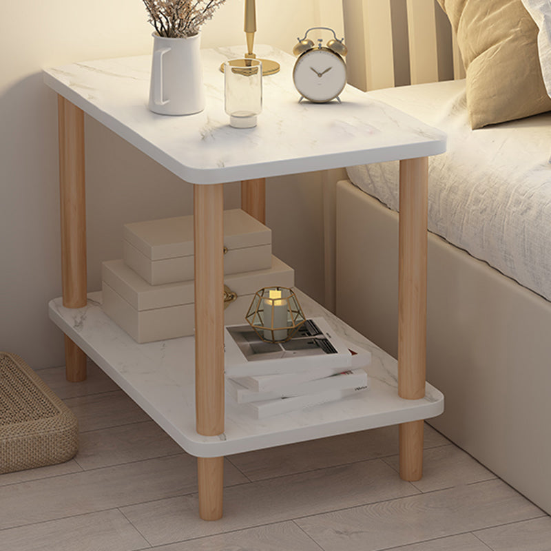 Skandinavische 2 Regale Akzenttisch Nachttisch 21 "groß mit Beinen