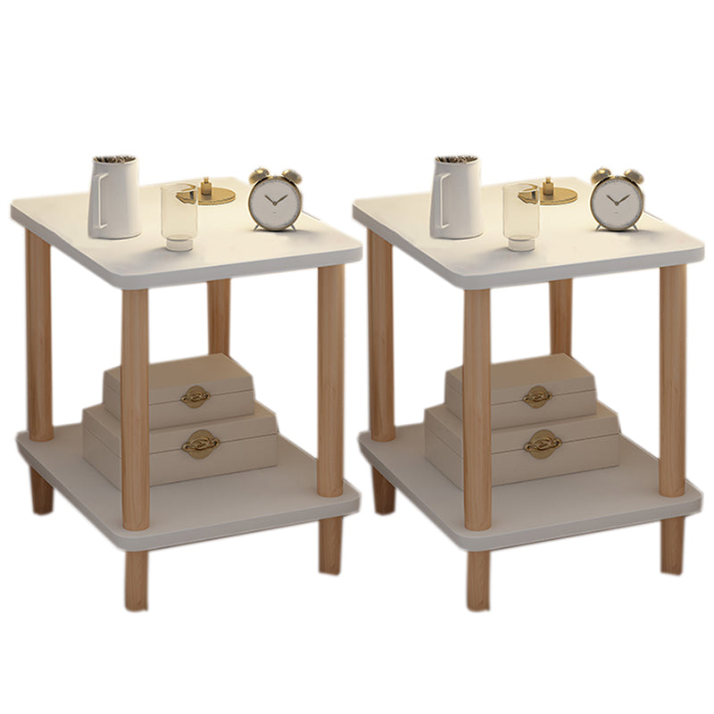 Skandinavische 2 Regale Akzenttisch Nachttisch 21 "groß mit Beinen