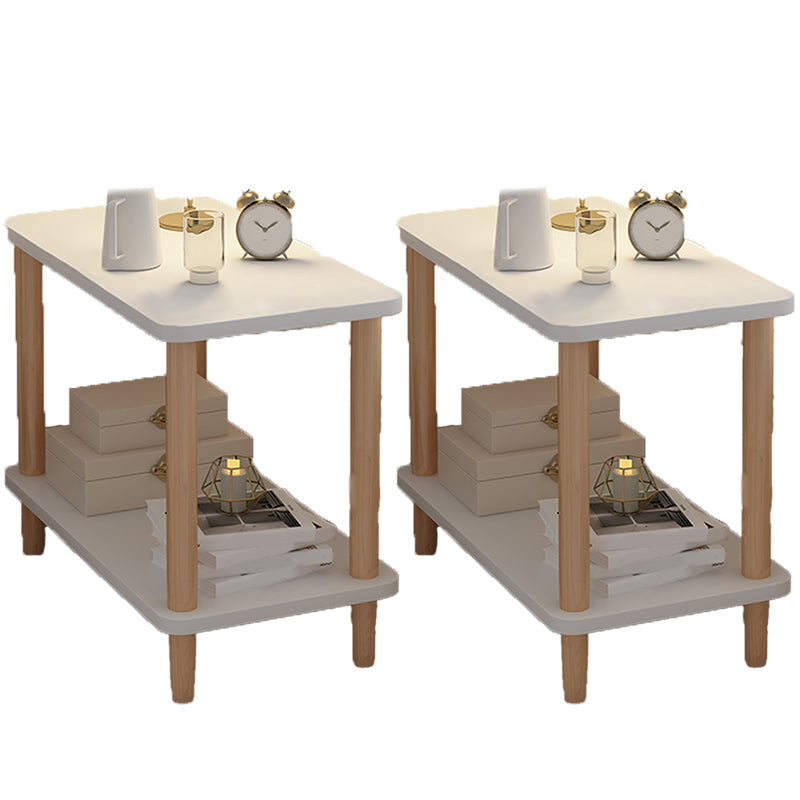 Skandinavische 2 Regale Akzenttisch Nachttisch 21 "groß mit Beinen