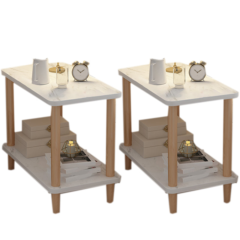 Scaffali scandinavi 2 menomini da tavola di accento 21 "di altezza con le gambe