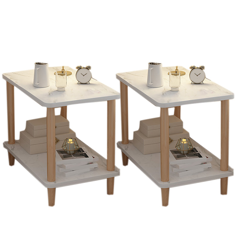 Skandinavische 2 Regale Akzenttisch Nachttisch 21 "groß mit Beinen