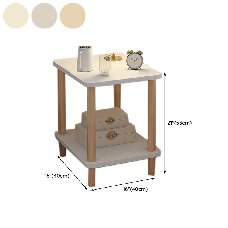 Skandinavische 2 Regale Akzenttisch Nachttisch 21 "groß mit Beinen