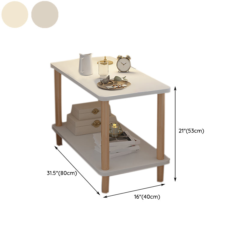 Skandinavische 2 Regale Akzenttisch Nachttisch 21 "groß mit Beinen