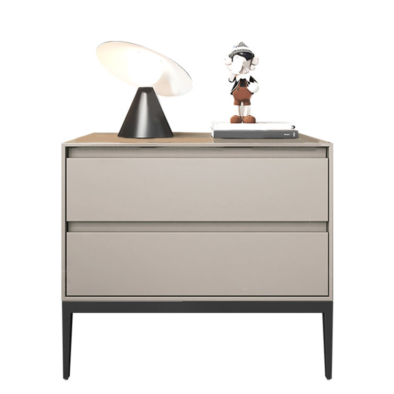 Tavolo da notte in legno mobile contemporaneo con 2 cassetti